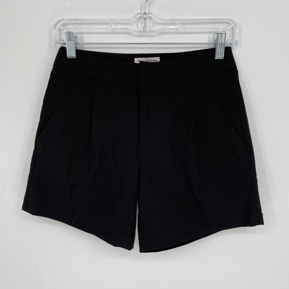 Tommy Bahama Women's Black Active Pleated‎ Stretch Golf Chino Shorts Size XS